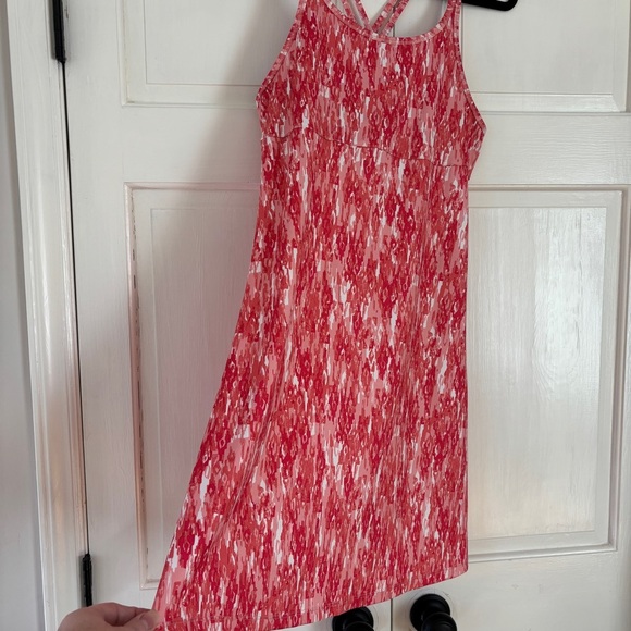 Columbia Pink Orange Athletic Mini Dress Built in Bra Size Medium Pickleball - Picture 4 of 10